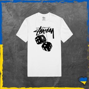 Футболка унісекс Stussy базова біла Стусcі лого принт Біла, XS
