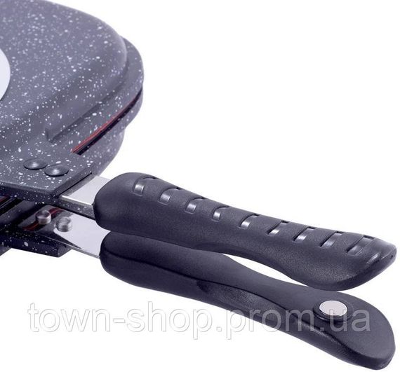 Сковорода-гриль Kamille Grill Pan двухсторонняя прямоугольная 32х24х7.5см KM-4432 | Зображення 3