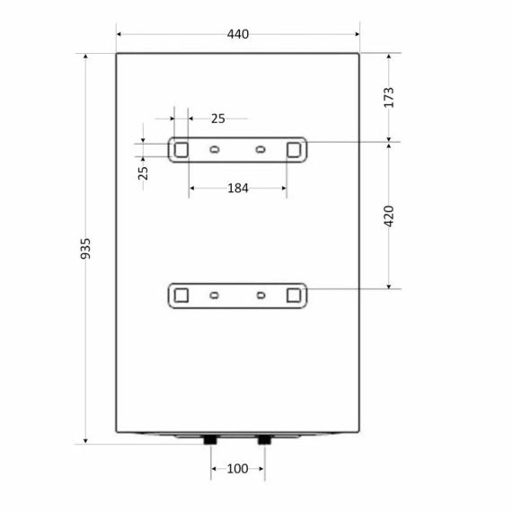 Водонагрівач електричний Aquatronic 100 л універсальний, мокрий ТЕН 1,5 кВт Round W1004615 B4 | Зображення 1
