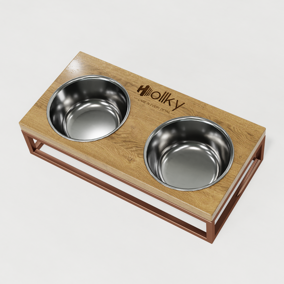 Миски на подставке для маленьких собак и котов Hollky Base S (2 × 0,45 л) BS-36187-GLNT | Зображення 6