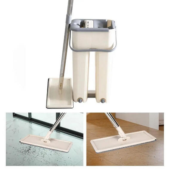 Швабра мікрофібра з віджимом + відро Scratch Cleaning Mop ∙ Швабра - ледарка cleaner 360 | Зображення 1