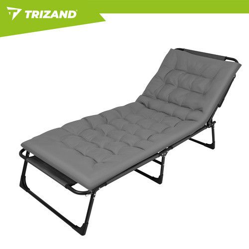 Складаний садовий шезлонг 192x68x28 см Trizand 27633 | Зображення 5