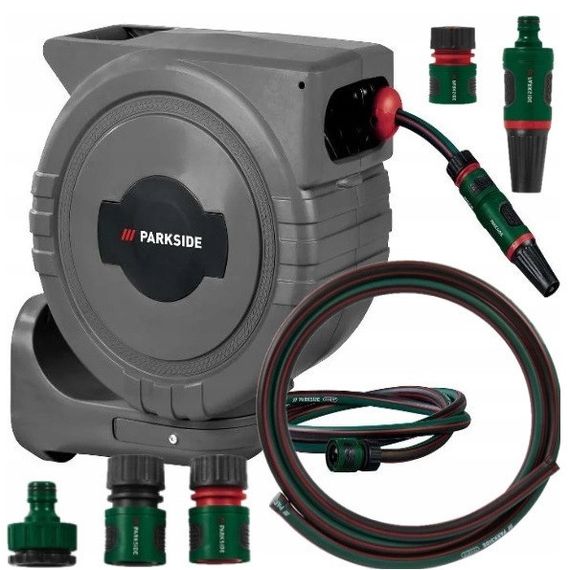 Автоматична садова котушка Parkside зі шлангом 25 м — зручне рішення для поливу!