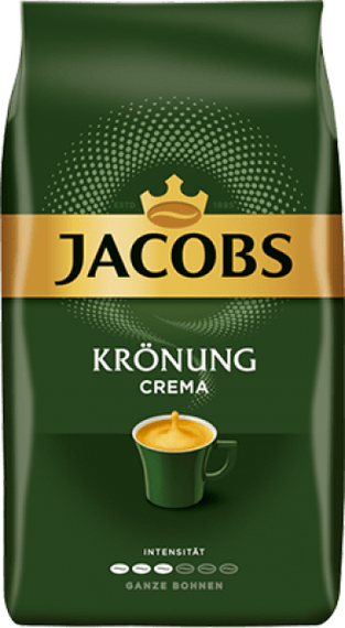 Кава в зернах середньо-темного обсмажування Jacobs Crema Gold, 1000г, Голландія, купаж робусти і арабіки