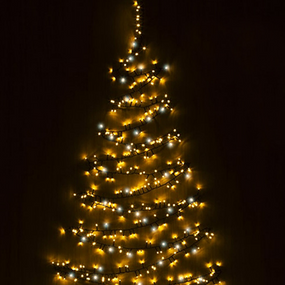 Світлодіодна гірлянда мішура-водоспад 250 Led 5м (150 теплий статичний+100 білий водоспад) CW-G-250L5VMC