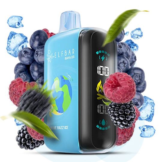 Elf Bar Raya D3 25000. Синя Малина (Blue Razz Ice)