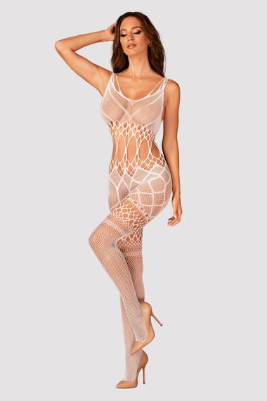 Комбінезон-сітка Obsessive G330 Білий S/M/L
