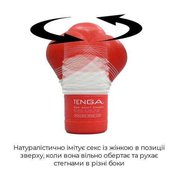 Мастурбатор Tenga Rolling Head Cup (Класичний): Інтенсивна стимуляція головки пеніса рухомими елементами | Зображення 4