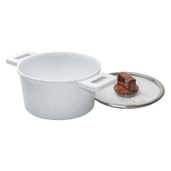 Каструля MGC алюмінієва з антипригарним покриттям 3 л біла HP-4-440 | Зображення 2