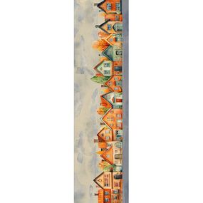 Доріжка на стіл Будиночки 150x40 см (DR__24S009)