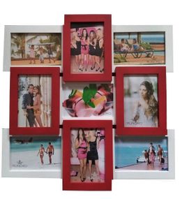Мультирамка Hush Red and White на 9 фото