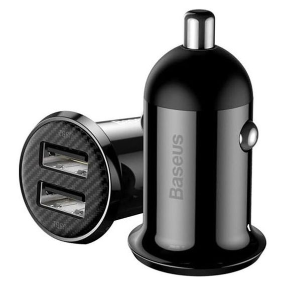 АЗП Baseus Grain Pro 4.8A (2USB-A) (CCALLP) Чорний | Зображення 1