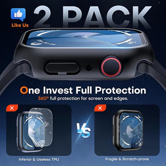 Захисний чохол для Apple Watch Series 9, Series 8,7 45 мм, [HD Clear] | Зображення 4