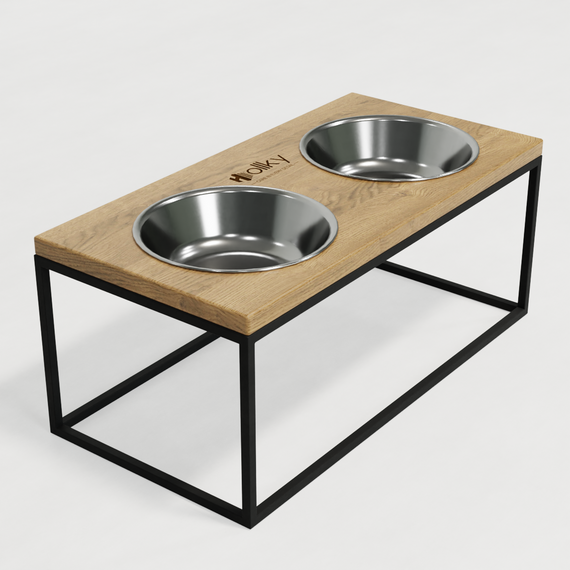 Миски на підставці для великих собак Hollky Base XL20 (2 × 1,8 л) BXL20-522620-BLNT | Зображення 1