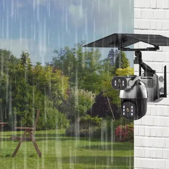 Камера Q5max WIFI duel lens camera 6mp black app 100x/i-cam+, камера відеоспостереження із сонячною панеллю | Зображення 9