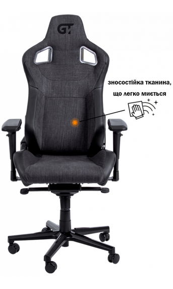 Кресло геймерское GT RACER X-8005 Dark GrayBlack | Зображення 5