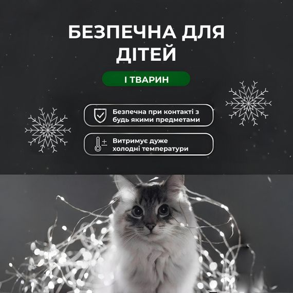 Гірлянда роса на пульті 100 метрів на 1000 led світлодіодів крапля на білому дроті біла | Зображення 3