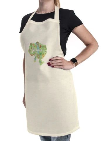 Універсальний фартух(з принтом карта України01)для кухні, роботи та творчості. 78х50 см