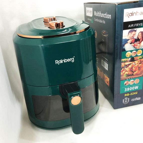 Фритюрница бытовая без масла Rainberg RB-2242 на 6 л 3800 Вт, Аэрофритюрница электрическая для дома BI-43