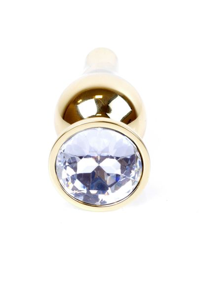 Анальна пробка - Jewellery Gold BUTT PLUG- Clear | Зображення 2