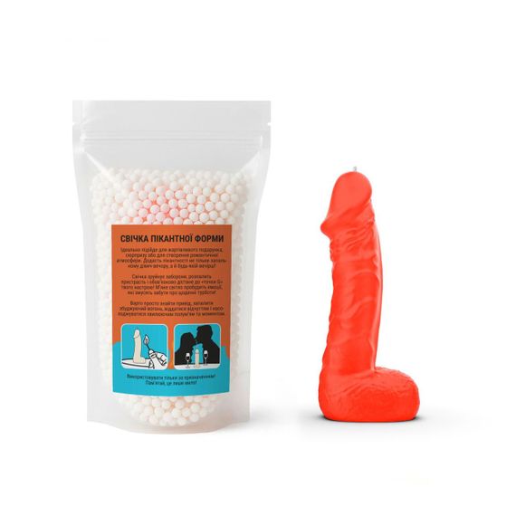 Свічка у формі члена Чистий Кайф MEDIUM Orange Sex Aura | Зображення 3