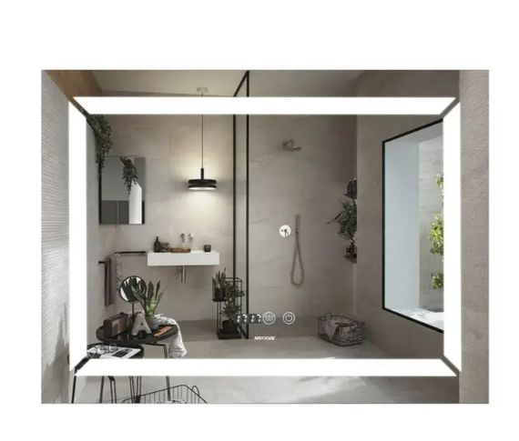 Дзеркало Mixxus Light MR01-70x50 (годинник, LED-підсвічування, антизапотівання) (MI6000)