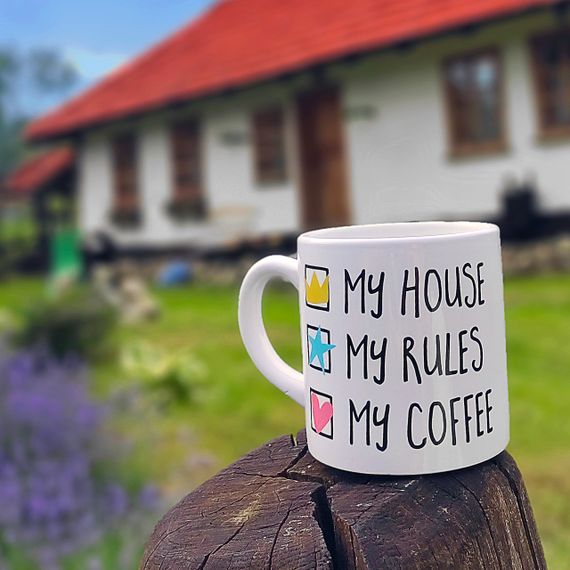Кружка маленькая My house My rules My coffee 170 мл (KRD_20M040)