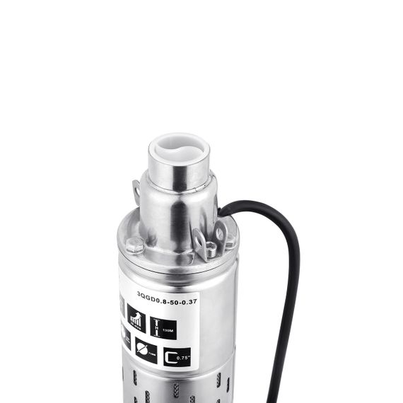Насос глибинний шнековий Pumpman 3QGD0.8-50-0.37 кВт Нmax 130 м Qmax 1,2 куб.м 370 Вт | Зображення 3