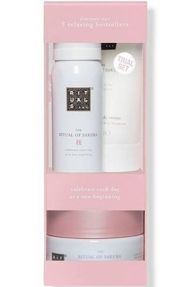 Подарочный набор RITUALS... The Ritual of Sakura Try Me Set 3 renewing bestsellers (shower gel, scrub, body cream)