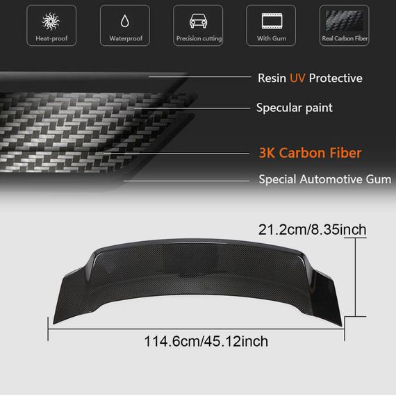 Спойлер V3 (Карбон) для Porsche 911 2012-2018 гг | Зображення 4