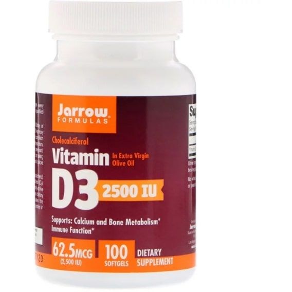 Витамин D Jarrow Formulas Vitamin D3 2500 IU 100 Softgels JRW-29042