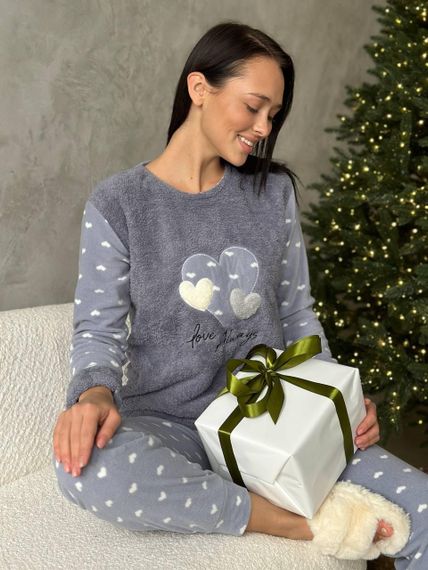 Женская пижама (3316/2) Серый M | Зображення 4