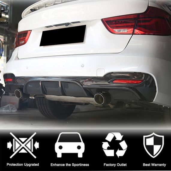 Дифузор заднього бампера V2 (для F34 M-Sport, Карбон) для BMW 3 серія F-30/31/34 2012-2019 рр | Зображення 2