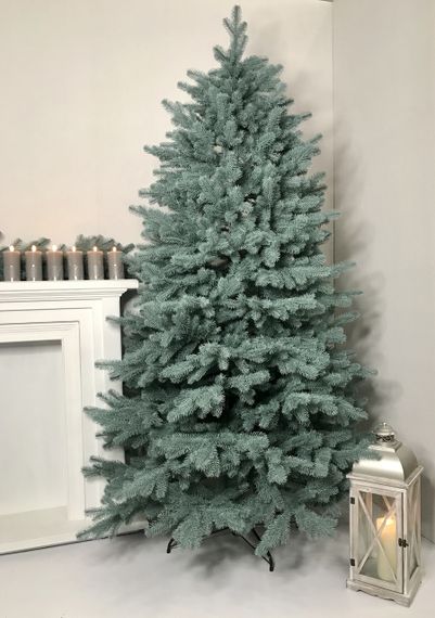 Ялинка штучна Lux лита 220 см блакитна з металевою підставкою