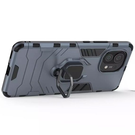 Ударопрочный чехол Transformer Ring for Magnet для Xiaomi Mi 11 Lite Gray | Зображення 3