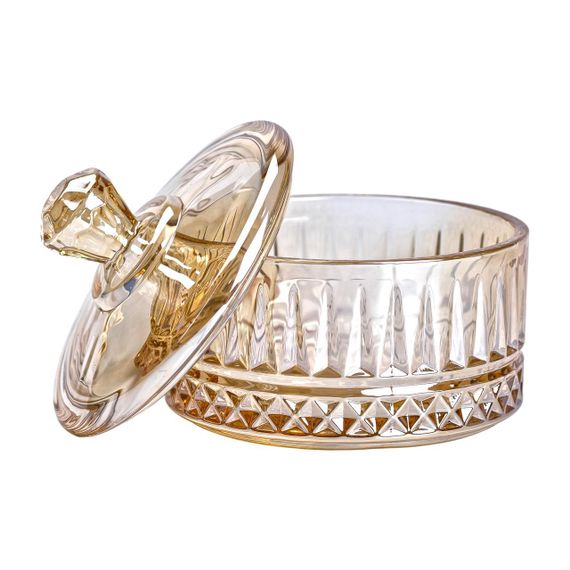 Цукерниця з кришкою Ø 10 см скляна HP-YH-75 | Зображення 2