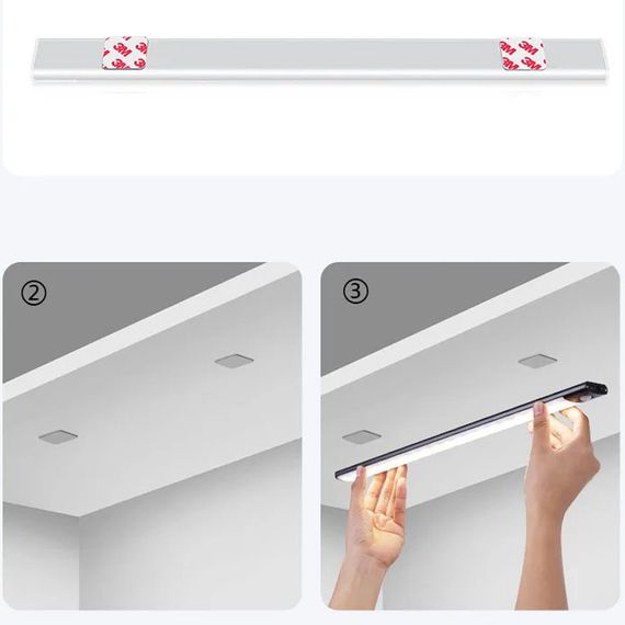 Сенсорний світильник LED з датчиком руху MZ-L1803 (35*11,5*400mm) Black | Зображення 3