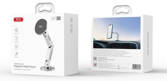 Автотримач XO C148 Universal Magnetic metal 360° rotating Holder Silver | Зображення 1