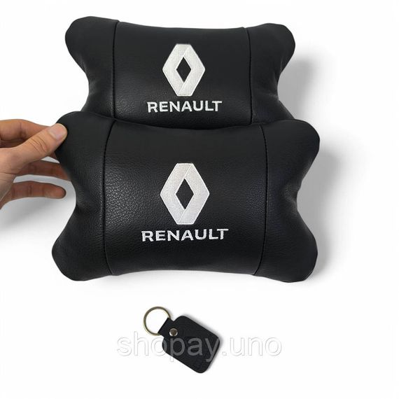 Автоподушки с логотипом Renault Рено, Автоподушка подарок, Подушка под шею с логотипом EH-48 | Зображення 8
