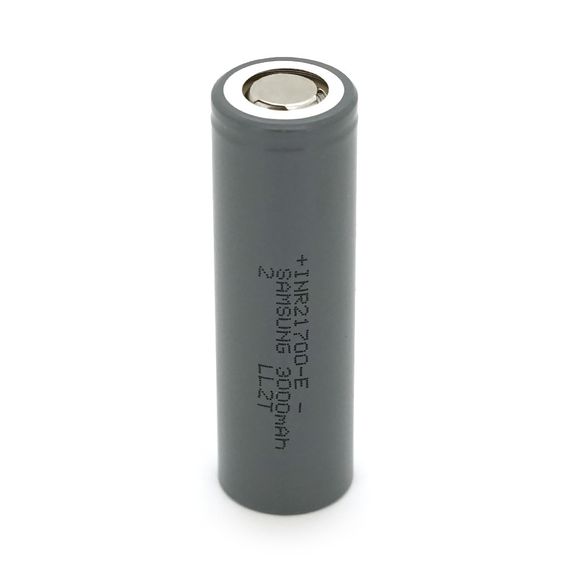 Акумулятор 21700 Li-Ion Samsung (For Tesla) INR21700E, 3000mAh-5C, 4.2/3.7/2.5V, Gray, 2 шт. в упаковці, ціна за 1 шт