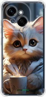 Чохол на Tecno Spark Go 1 / Pop 9 Білий кіт "5646sp-3869-2448"