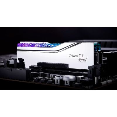 Модуль памяти для компьютера DDR5 32GB (2x16GB) 6400 MHz Trident Z5 Royal Silver G.Skill (F5-6400J3239G16GX2-TR5S) | Зображення 4
