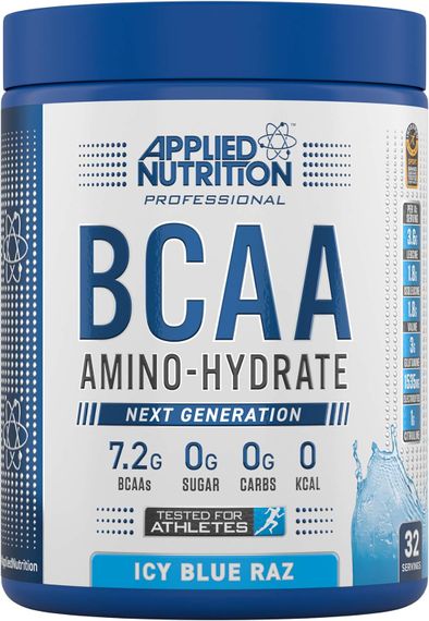Комплекс амінокислот Applied Nutrition BCAA Powder Amino Hydrate (450g - 32 Servings) (ICY Blue Raz)