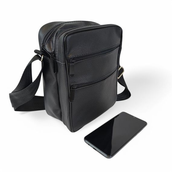 Стильна чоловіча шкіряна сумка через плече – преміальна якість та місткість, велика чоловіча сумка | Зображення 1
