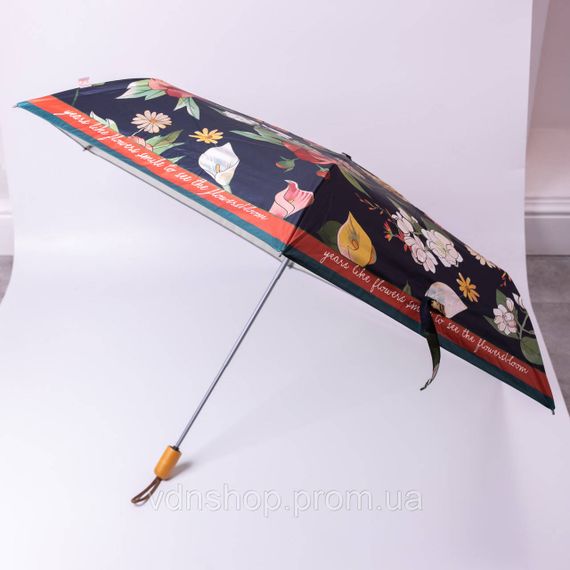 Парасолька механічна елегантна з принтом міцна надійна з поліестеру діаметр 99 см Чорний HP-23-15B | Зображення 4