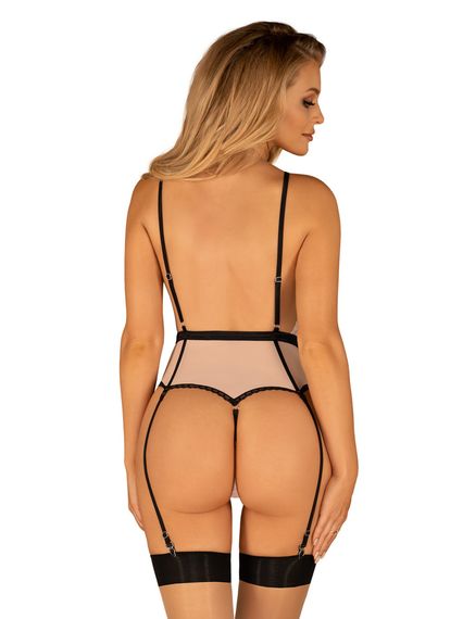 Мереживне боді Obsessive Lilines body L/XL | Зображення 1