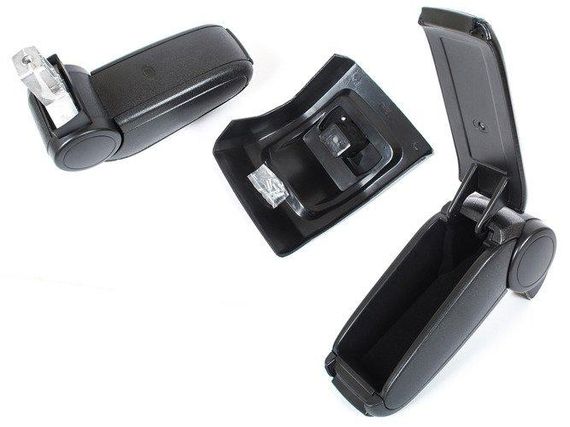 Ford Focus Mk2 04-11 підлокітник чорна штучна шкіра + монтажний комплект | Зображення 1