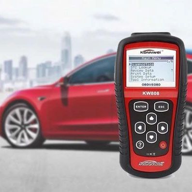 Автомобильный диагностический сканер Konnwei KW808 OBD II/EOBD, Автотестер универсальный Адаптер | Зображення 3