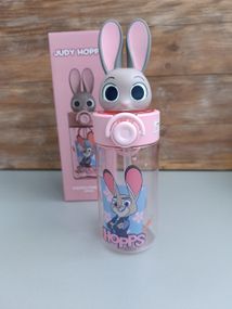 Дитяча пляшечка-поїльник з трубочкою Disney «Джуді Гоппс» (Zootopia), 500 мл, рожева
