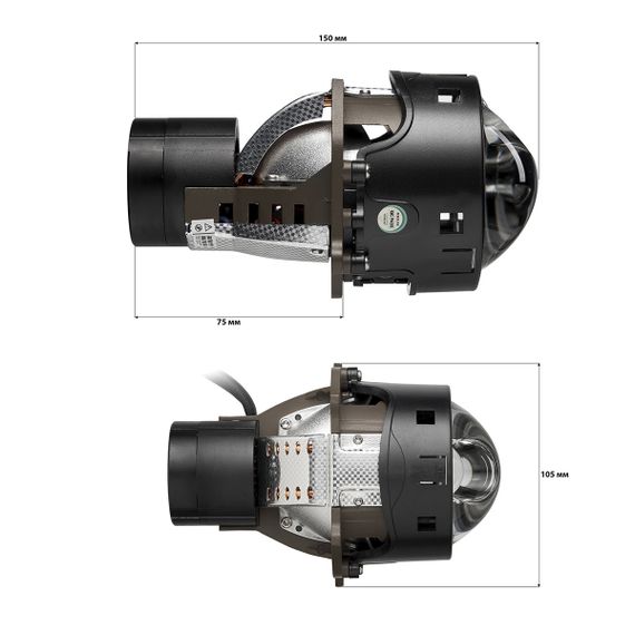 Комплект світлодіодних лінз Kamiso (Aozoom) DLPD-04-01 Bi-LED LASER 5500K 66/80W | Зображення 4